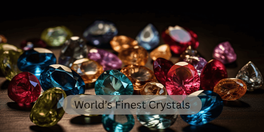 Stunning display of the world's finest crystals, showcasing their vibrant colors and unique shapes.